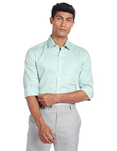 Image of Arrow Slim Fit Mens Formal Shirt - 100% Cotton, Breathable & Comfortable, Full Sleeves Shirts for Men