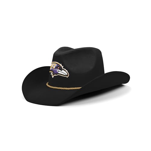 FOCO Baltimore Ravens NFL Team Logo Black Cowboy Hat