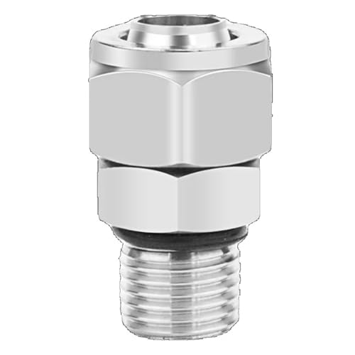 Raccord pneumatique acier inoxydable 3/8 BSPP mâle à connexion rapide fileté pour tuyaux