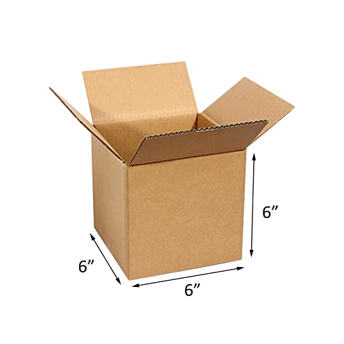Image of zmybcpack 40 Pack Small Shipping Box 6x6x6 inch, Corrugated Cardboard Mailer Shipping Boxes for Small Business Packing Mailing
