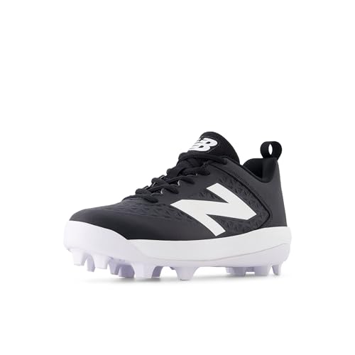 New Balance Kid's 4040 V8 Baseball Shoe Black/White 7 M