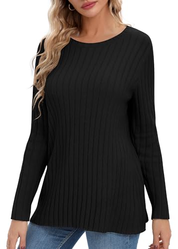 Image of Urban CoCo Women's Lightweight Crewneck Pullover Sweaters Long Sleeve Fall Knitted Sweater Tops