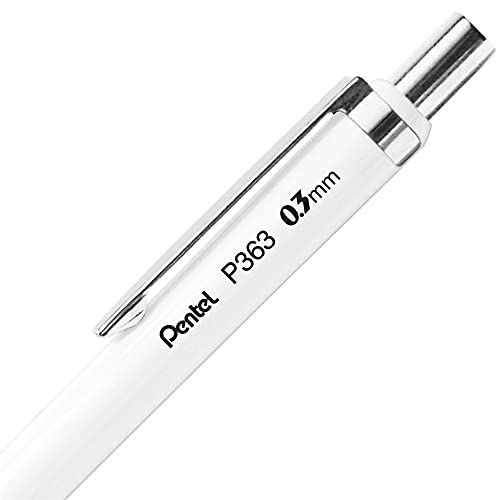 Pentel P360 Lapiseira, Branco, 0.3 mm