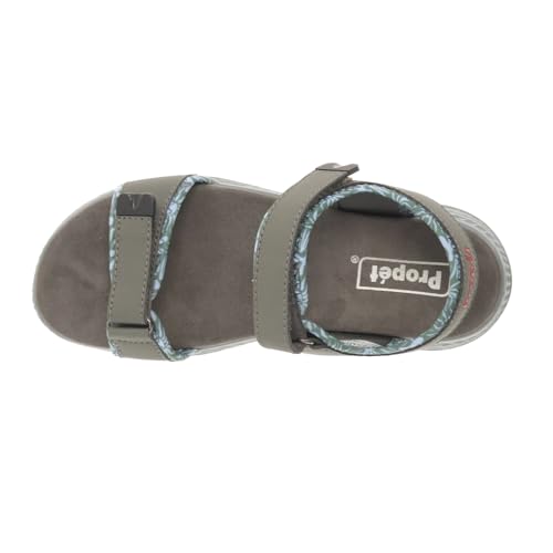 Image of Propet Womens Travelactiv Aspire Footbed Casual Sandals Casual Low Heel 1-2 inch - Grey