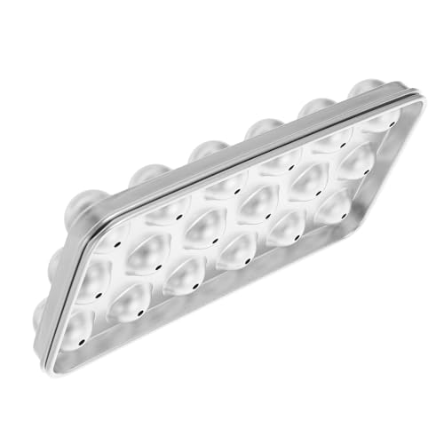 iplusmile Molde para Hielo Esférico de Acero Inoxidable 304 Bandeja para 18 Bolas de Hielo Grandes Congelación Rápida para Bebidas Frías Whisky y Cócteles en Casa Molde Reutilizable