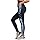 Yvette Leggings de Sport Femmes Opaque Taille Haute Pantalon Imprimé de Yoga Non Transparent Doux avec Poches Jogging Fitness Pilates Bleu Marine L