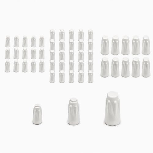 Image of Ceramic Wire Nuts 50PCS, Porcelain Wire Connectors, High Temp Wire Connectors 3 Sizes S /M /L, Heat Resistant Ceramic Wire Caps for Oven Repair, Furnace, Space Heater, HVAC Systems