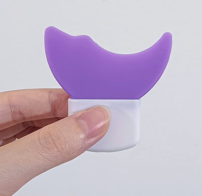 HLLMX 2 PCS Mascara Eyelash Shield Applicator Guard Tool Multifunctional Eye Makeup Aid Shadow Pad Auxiliary Guard Eyelash Applicator Tool Lazy Quick Eye Makeup Tool for Women Girl(Purple)