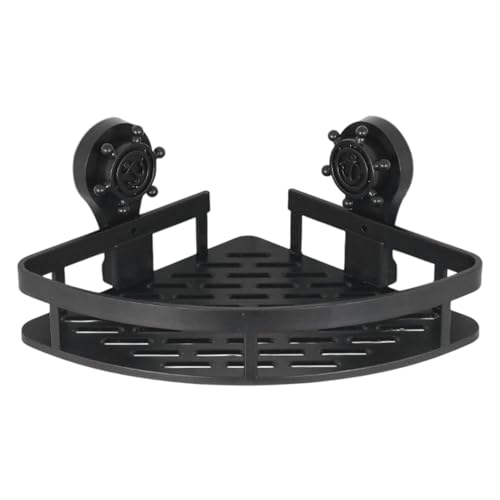 Soporte de almacenamiento triangular de succión, estante de esquina triangular para baño,Soporte de almacenamiento para baño | Estantes flotantes de pared de baño de alta succión,