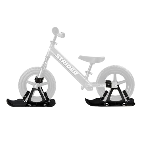 Strider 12” Snow Skis Set - Transform Balance Bike into Sled - Fits All Our 12” Balance Bikes - For Kids 1 to 4 Years - Tool-Free Assembly