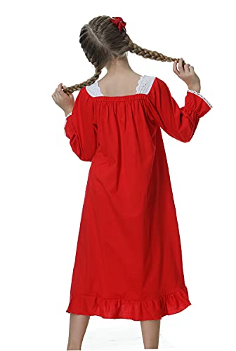 Girls' Princess Nightgowns Lace Sleep Dress Kids Sleepwear 3-12 Years3