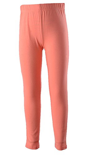 Monvecle 2 Pack Girls' Lycra Cotton Footless Tight Leggings 2 Colors All Seasons 5-12y2