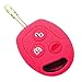 SALPIE Guscio Portachiavi Accessori Ricambi Cover Silicone Copri Chiave Telecomando Auto 3 Tasti Compatibile Con Ford Fiesta Focus Mondeo Ka (Fucsia, SILICONE)