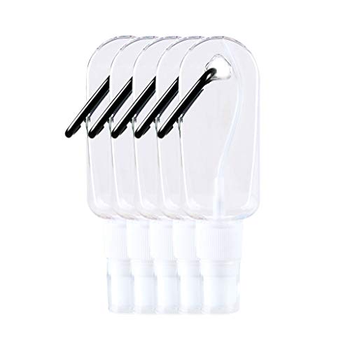 wehotewhe Fles Containers Reizen 30ML Hand 5 STKS Spray Lekvrije Set Sleutelhanger Reiniging Levert Sap Bril 4oz Modern (Zwart, One Size) - Image 3