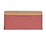 MEIZHITU Panera Contenedor De Cocina Contenedor De Pan Caja Almacenamiento con Tapa Bambú para Organizador Encimera Cocina para Mesa(Rot)
