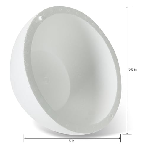 FloraCraft SmoothFōM Hollow Half Ball 5 Inch x 9.9 Inch White