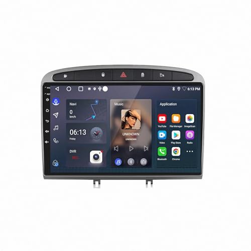 Estéreo de automóvil para Peugeot 308 con Bluetooth manos libres para viajes seguros