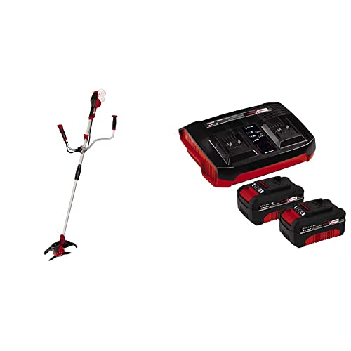 Einhell Débroussailleuse AGILLO 36/255 BL - Système Power X-Change (36V (2x18V), Largeur de Coupe Lame : 25,5 cm 3 Dents, Moteur Bushes sans charbons) Livré avec 2 x Batteries 4Ah + Double Chargeur