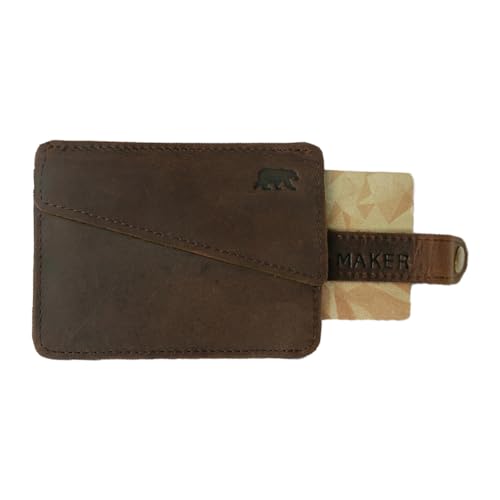 Portefeuille compact anti-piratage RFID Alaskan MAKER pour sécuriser 10 cartes et billets