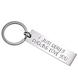 Jvvsci I Really Miss you,I Just Really Love You Keychain for Couples Friendship Accessory Key Chain (love you)
