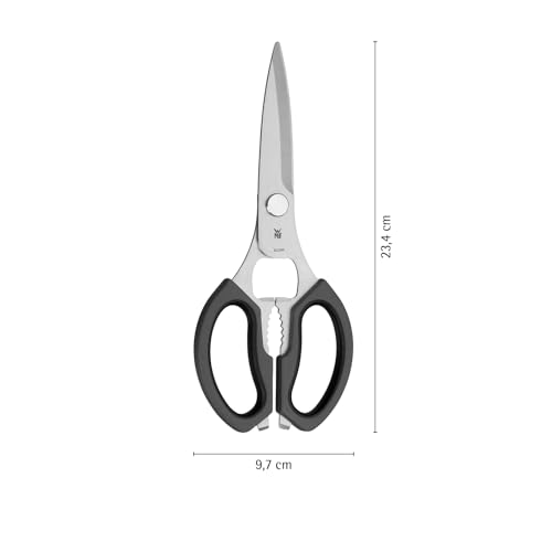 Foto von WMF Küchenschere 23 cm, Haushaltsschere, Schere Küche, Cromargan Edelstahl, Kunststoffgriff, Universal-Schere mit Flaschenöffner und Dosenheber