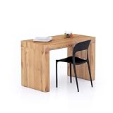 Mobili Fiver, Tavolo da pranzo Evolution 120x60, Rovere Rustico con Due Gambe, per 4 persone, Tavolo Da Pranzo Moderno Cucina, Made in Italy