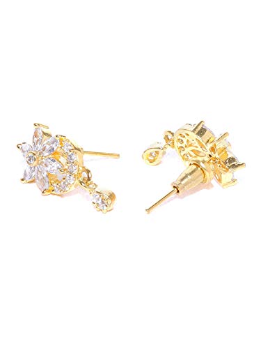 Designer Floral Shaped American Diamond Mangalsutra Set