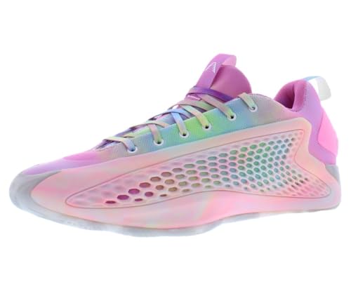 Adidas Anthony Edwards1 Low - Men's (JR3915, Footwear White/Acid Orange/Bliss Pink) Size 8.5