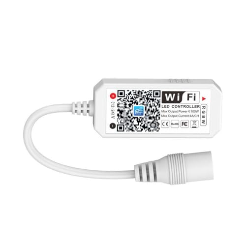 Image of LGIDTECH 5 Pin RGBW LED Strip Light WiFi Wireless Controller Smartphone APP Controlled,Connector is Sequenced with +,R,G,B,W,Compatible with Amazon Alexa,Google Home Assistant Voice Control System