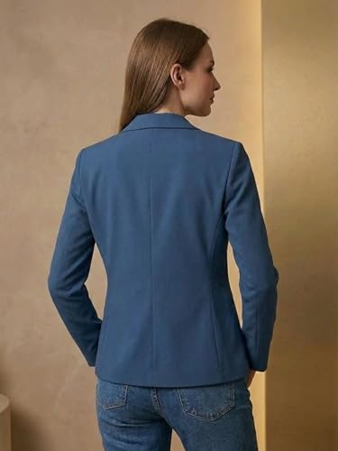 Image of ROCKSY Black Smart Casual Formal Blazer for Women, Regular Fit Stylish Blazer for Women
