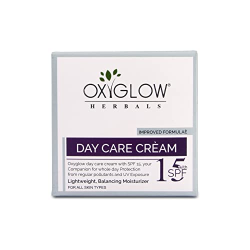 Oxyglow Herbal Face Day Care Cream for all skin types and protects, repair the skin with SPF 15| Sun Protect Cream | 50Gram | Pack of 1