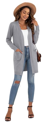 Image of VIISHOW Women's Classic Cardigans Long Sleeve Open Front Casual Knit Cardigan Sweaters Coat Soft Outwear