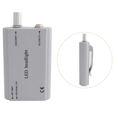 Binocular Loupes with Light 3.5X Dental Loops Magnifier 5W Spotlight Portable Headlight with Optical Lens (Silver)