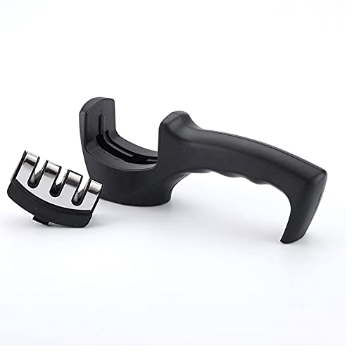 REFFU Knife Sharpener Kitchen Knife Accessories,3 Stage Design Manual Knife Sharpener Kit,Knife Sharpeners for Pocket Knives, to Repair, Restore, Polish Blades