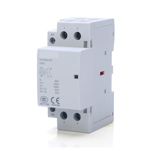 Contacteur modulaire 25A 2NO automatique HCH8s-25 type rail Din pour circuit AC DC230V