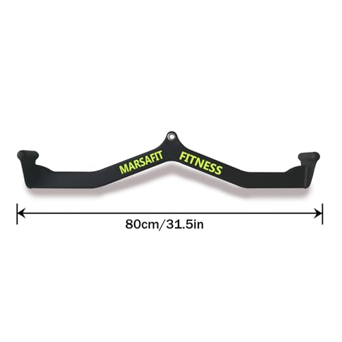 Image of Tricep Press Down Bar Lat pull down Bar Handle Pulley Cable Machine Attachments, Home Gym Fitness Rowing bar Bicep Curl Back Strength Training Wide Grip Lat PullDown Bar Exercises (Length 31 inch)