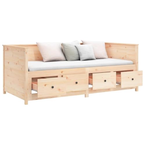 WSJHUHK Möbel, Betten & Accessoires, Betten & Bettrahmen, Tagesbett ohne Matratze 90x190 cm, Einzelbett, Massivholz, Kiefer – Bild 8