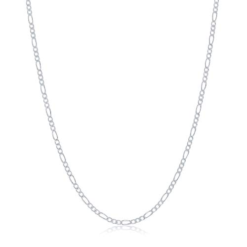 Collier en argent Figaro durable et hypoallergénique pour tous