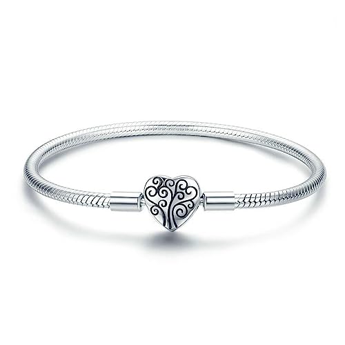 Bijoux en Argent Sterling avec Arbre de Vie, le cadeau idéal au fermoir cœur