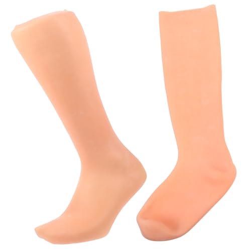 Chaussettes hydratantes longues couleur peau taille unique pour talons fendillés