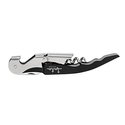 Miniatura 3 de Jata HVIN2202 - Abridor de Vino, Sacacorchos de Palanca con doble impulso articulado, Incluye navaja cortacápsulas y abridor de tapones, De acero inoxidable, ABS (Paquete de 2)