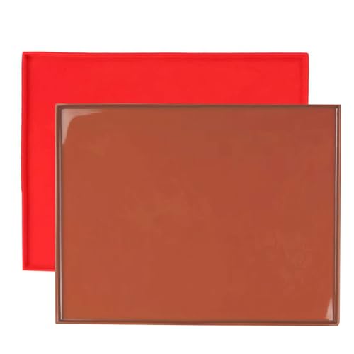 2 Stücke Silikon Backblech, Swiss Roll Cake Mat, Backblech-Auflage, Silikon Backmatte, Mit Rand, Rutschfest, Antihaftbeschichtet, für Pizza, Teig, Rollen, 30 * 40 CM (2 Farben，B)