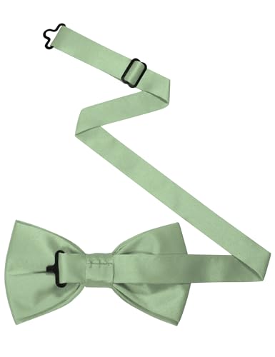 Image of JEMYGINS Solid Color Pre-tied Bow Tie Adjustable Bowtie for Men