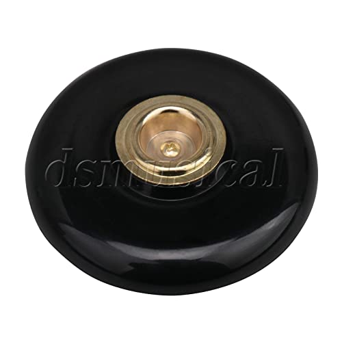 Black Plastic Rock Stop End Pin Stand Holder W/Golden Insert for Cello Bass