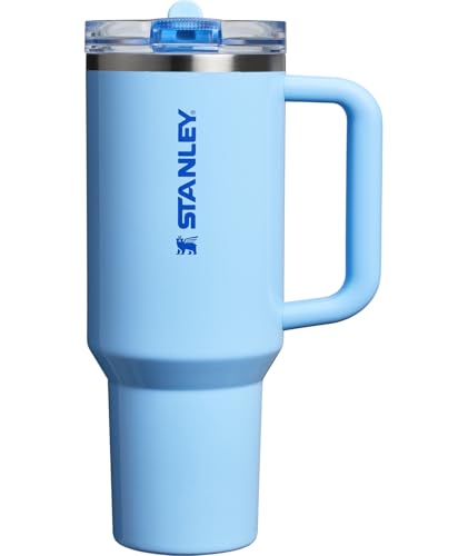 Stanley Quencher H2.0 Tumbler with Handle and Straw 40 oz | Flowstate 3-Position Lid | Cup Holder Compatible for Travel | Insulated Stainless Steel Cup | BPA-Free | Cornflower Gloss