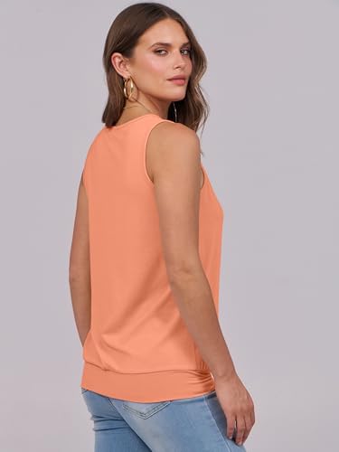 Image of ANRABESS Women Tank Tops Summer V Neck Sleeveless Casual Loose Fit Cute Cami Basic T Shirts Solid Tees 2026 Trendy Outfits
