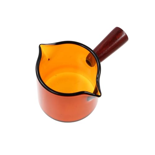 Vaso medidor espresso 2.5 oz con mango de madera miniatura 5