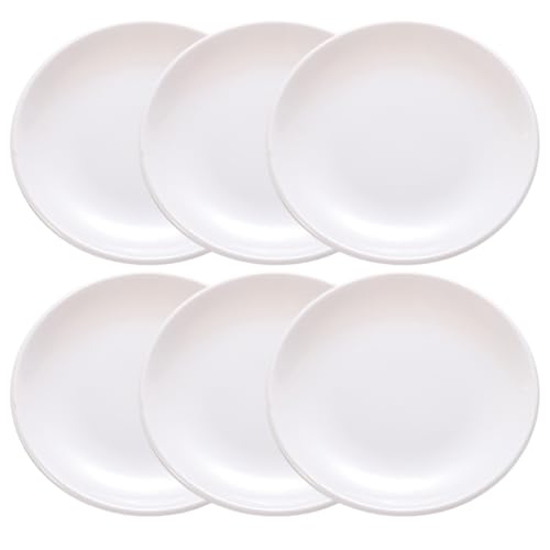Siring plato, platos de cena de 6 piezas, platos grandes blancos de 8.9 pulgadas establecidos ecológicos, livianos, apilables, resistentes a las roturas y lavavajillas, set