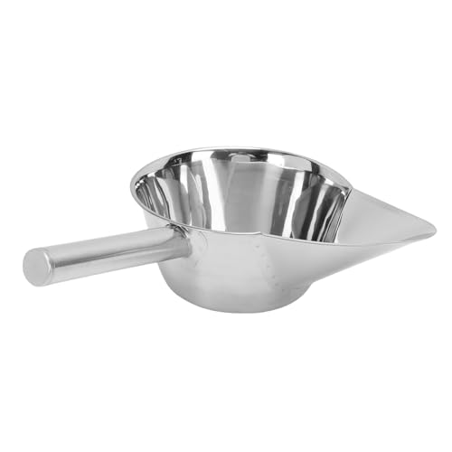Cuchara para palomitas de maíz para freír a la francesa de acero inoxidable, cuchara para freír a la francesa, chip multifuncional con pico de pato de acero inoxidable para (mano izquierda)