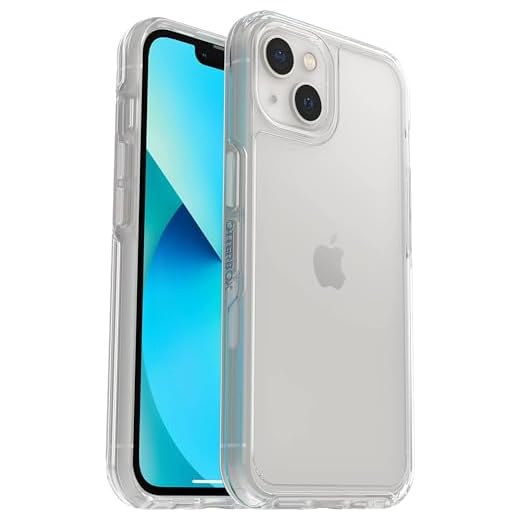 OtterBox iPhone 13 (ONLY) Symmetry Series Case - Clear, Ultra-Sleek, Wireless Charging Compatible, Raised Edges Protect Camera & Screen